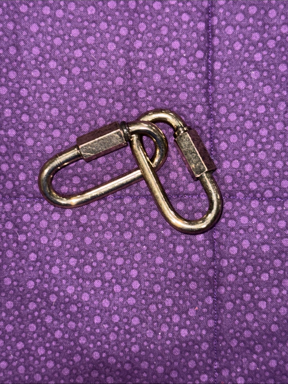 Free People gold brass colored carabiner to connect purse chains